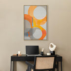 Multicolour Abstract Geometric Vertical Canvas Print