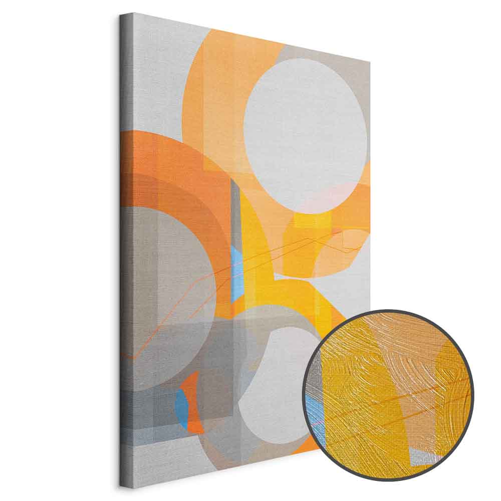 Multicolour Abstract Geometric Vertical Canvas Print