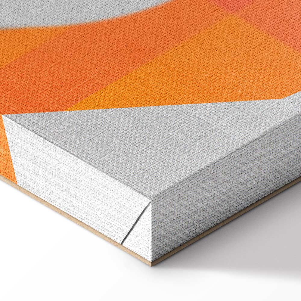 Multicolour Abstract Geometric Vertical Canvas Print