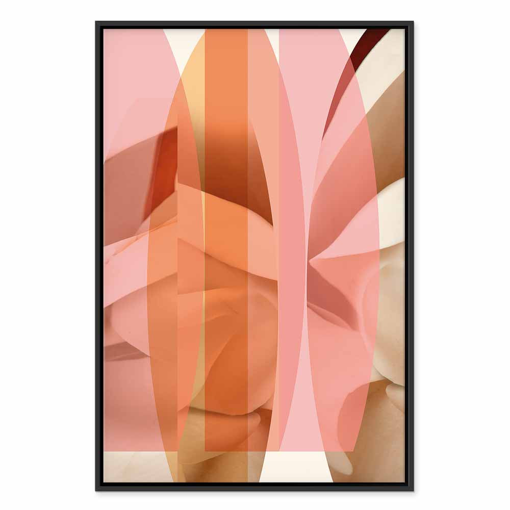 Floral Kaleidoscope Abstract Vertical Canvas Print