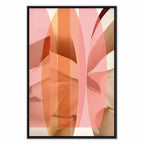 Floral Kaleidoscope Abstract Vertical Canvas Print