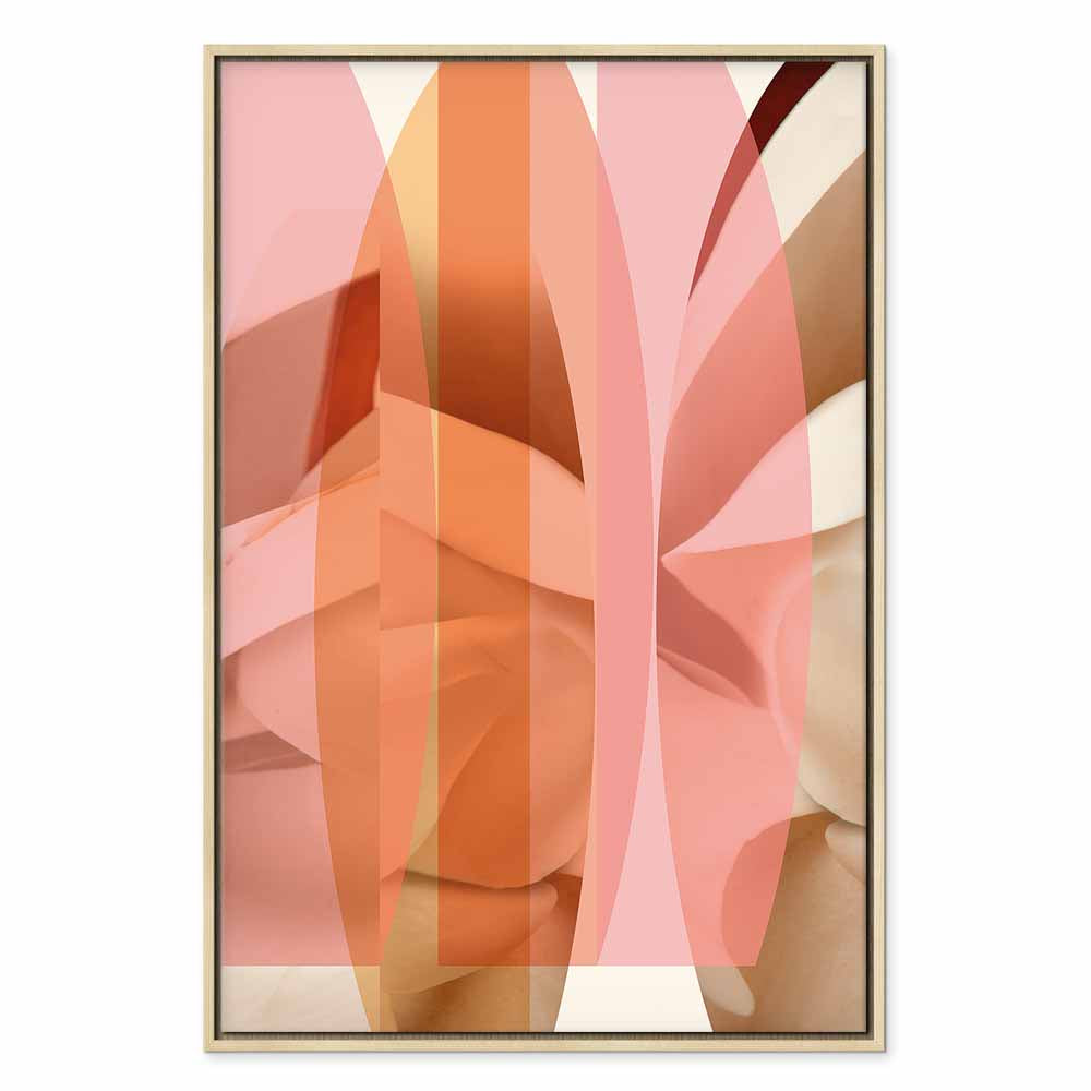 Floral Kaleidoscope Abstract Vertical Canvas Print
