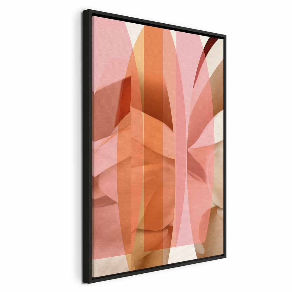 Floral Kaleidoscope Abstract Vertical Canvas Print