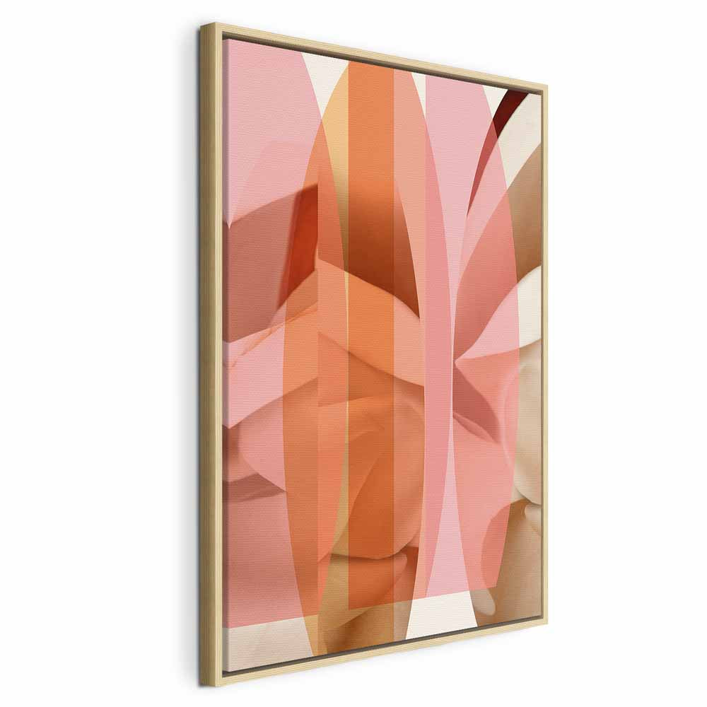 Floral Kaleidoscope Abstract Vertical Canvas Print