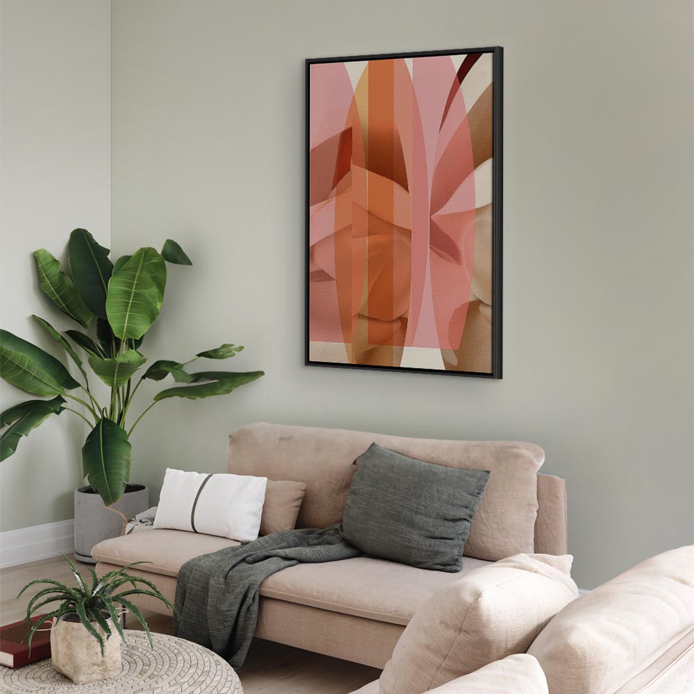 Floral Kaleidoscope Abstract Vertical Canvas Print