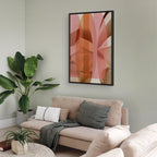 Floral Kaleidoscope Abstract Vertical Canvas Print