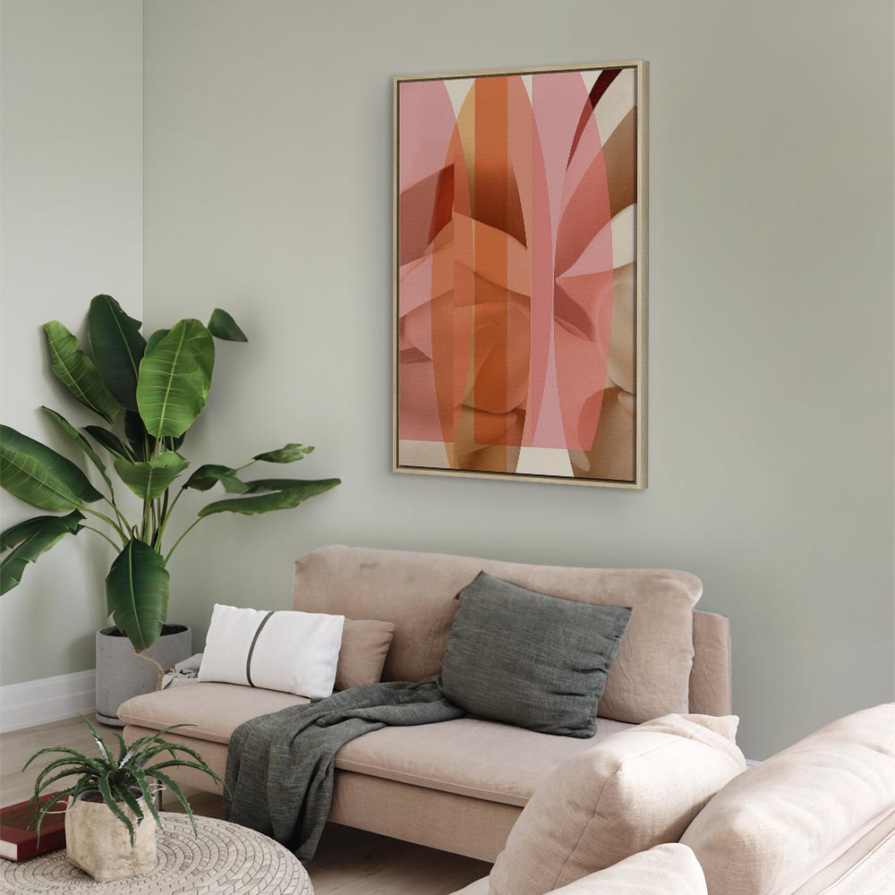 Floral Kaleidoscope Abstract Vertical Canvas Print