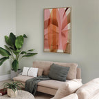 Floral Kaleidoscope Abstract Vertical Canvas Print