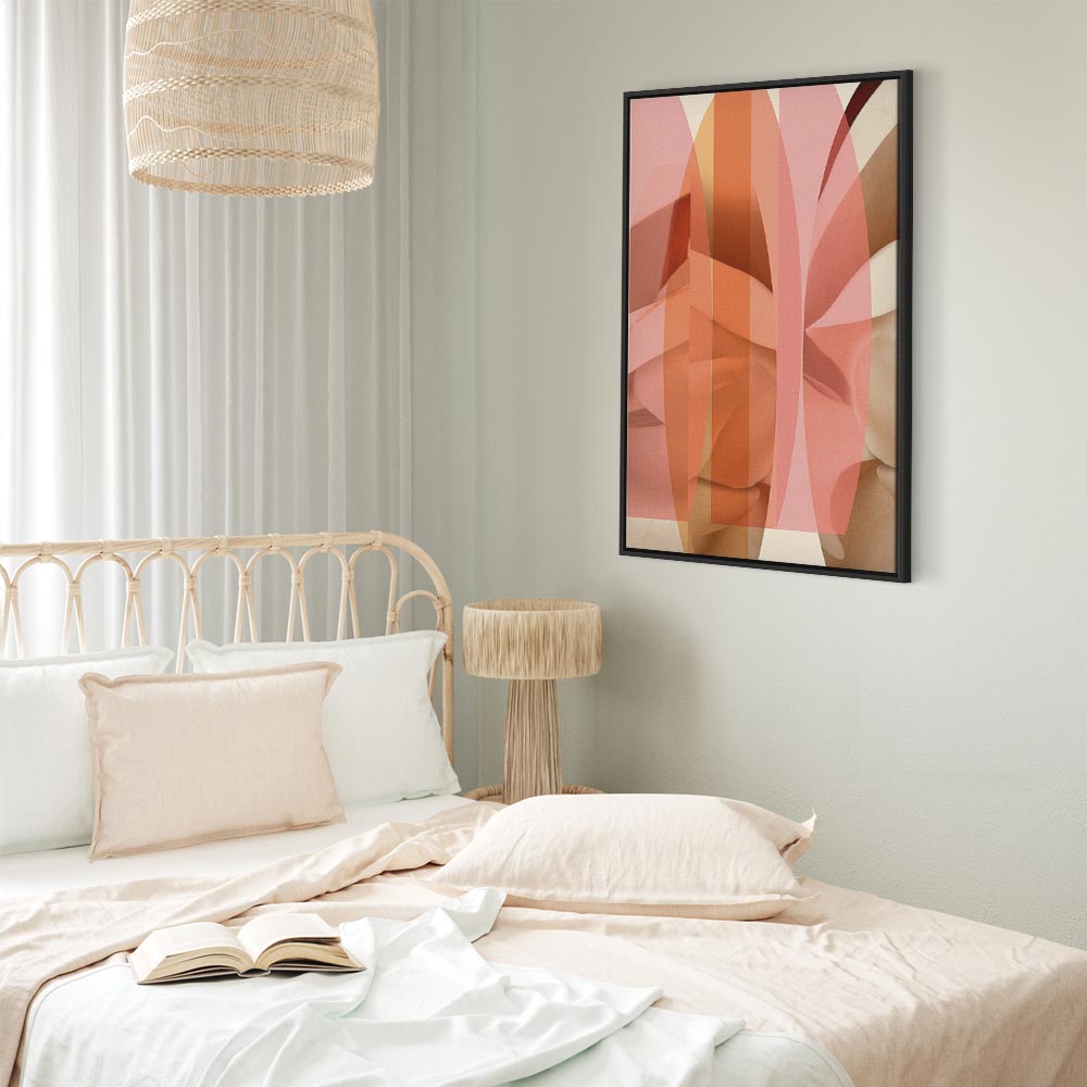 Floral Kaleidoscope Abstract Vertical Canvas Print