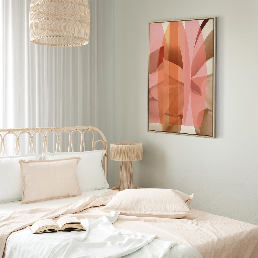 Floral Kaleidoscope Abstract Vertical Canvas Print