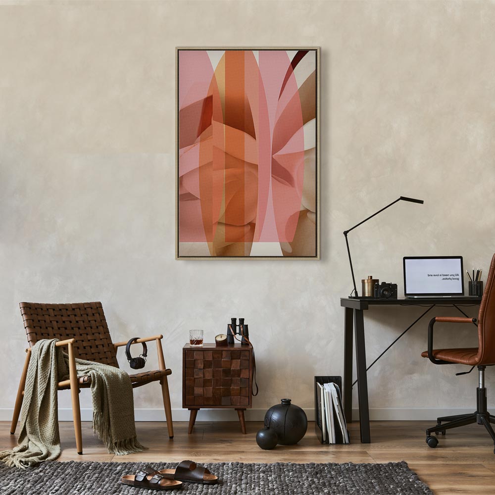 Floral Kaleidoscope Abstract Vertical Canvas Print