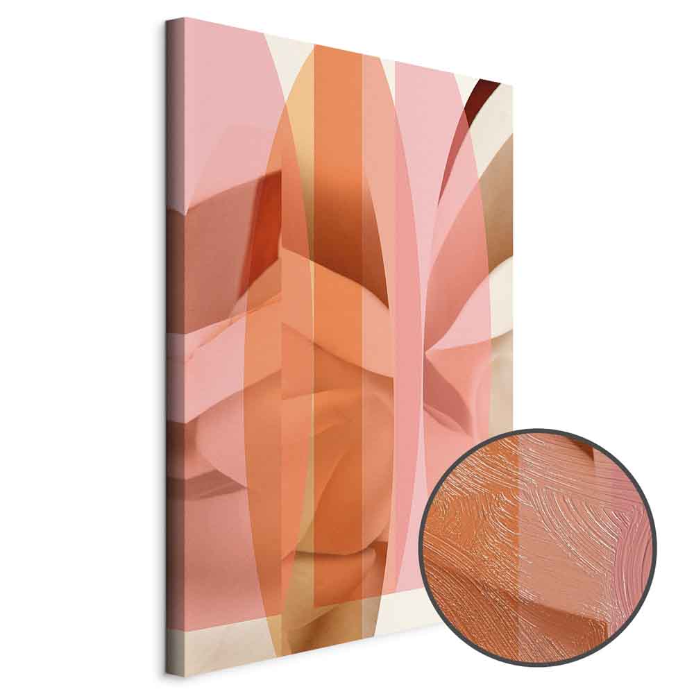 Floral Kaleidoscope Abstract Vertical Canvas Print