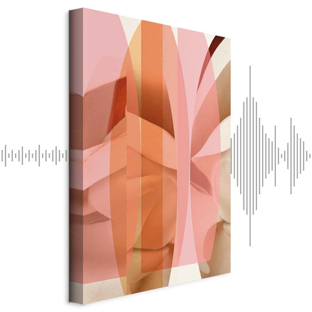 Floral Kaleidoscope Abstract Vertical Canvas Print