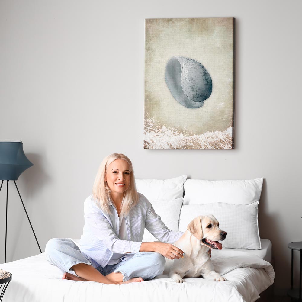 Abstract Tide Waves Vertical Canvas Print