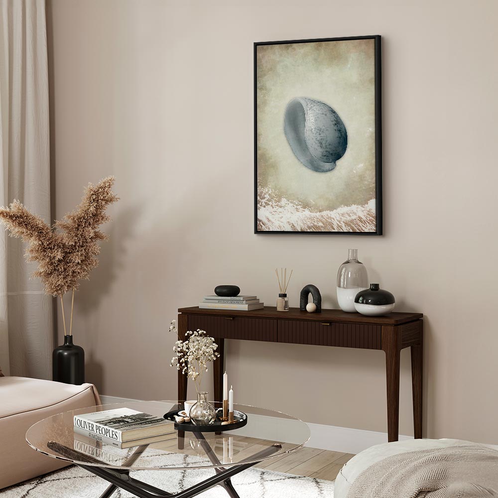 Abstract Tide Waves Vertical Canvas Print