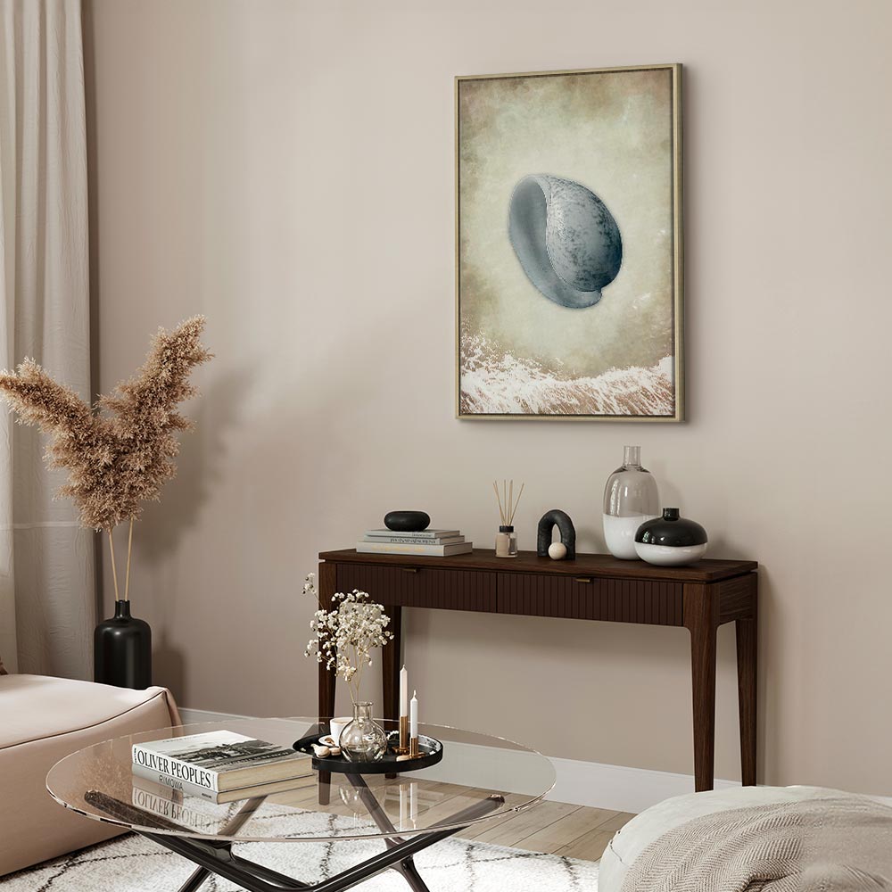 Abstract Tide Waves Vertical Canvas Print