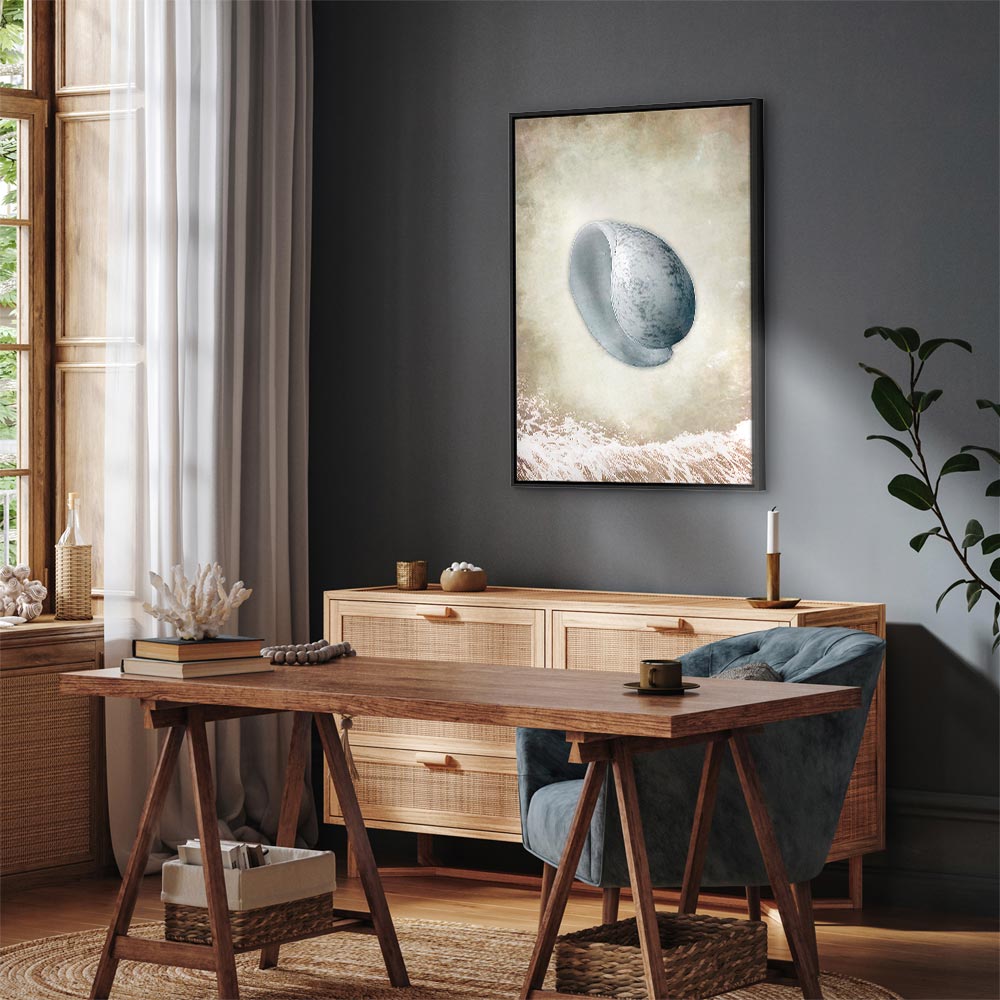 Abstract Tide Waves Vertical Canvas Print