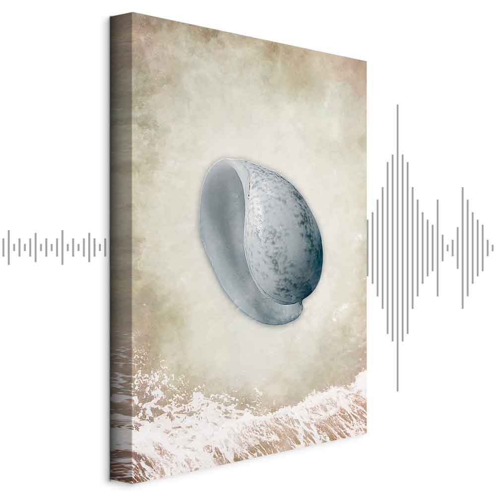 Abstract Tide Waves Vertical Canvas Print