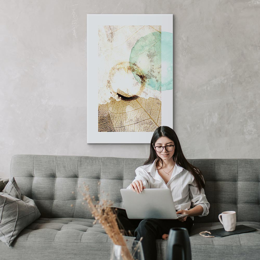 Abstract Texture Growth Vertical Canvas Print