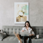 Abstract Texture Growth Vertical Canvas Print