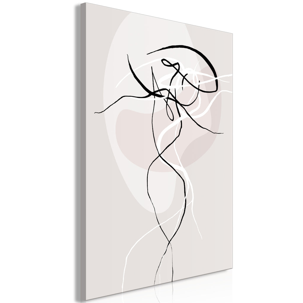 Beige Energy Canvas Print Vertical Wall Art