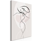 Beige Energy Canvas Print Vertical Wall Art