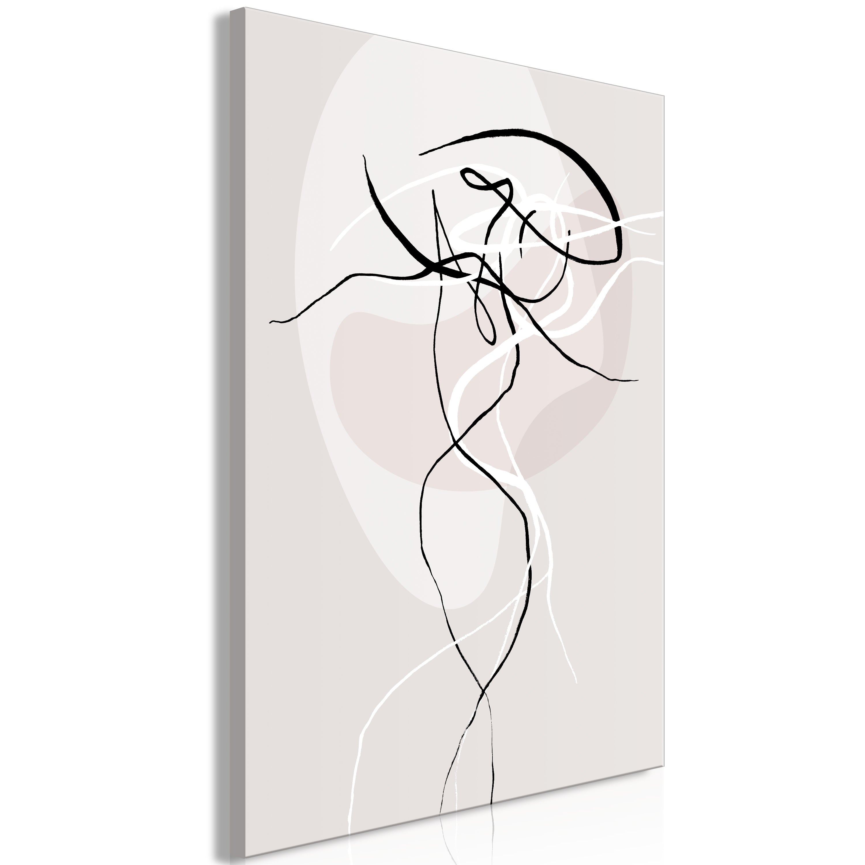 Beige Energy Canvas Print Vertical Wall Art