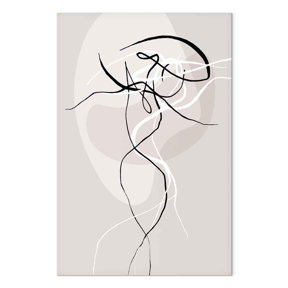 Abstract Beige Silhouette Canvas Print