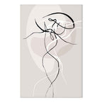 Abstract Beige Silhouette Canvas Print