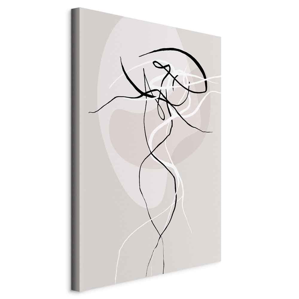 Abstract Beige Silhouette Canvas Print