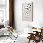 Abstract Beige Silhouette Canvas Print