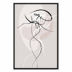Abstract Beige Silhouette Canvas Print