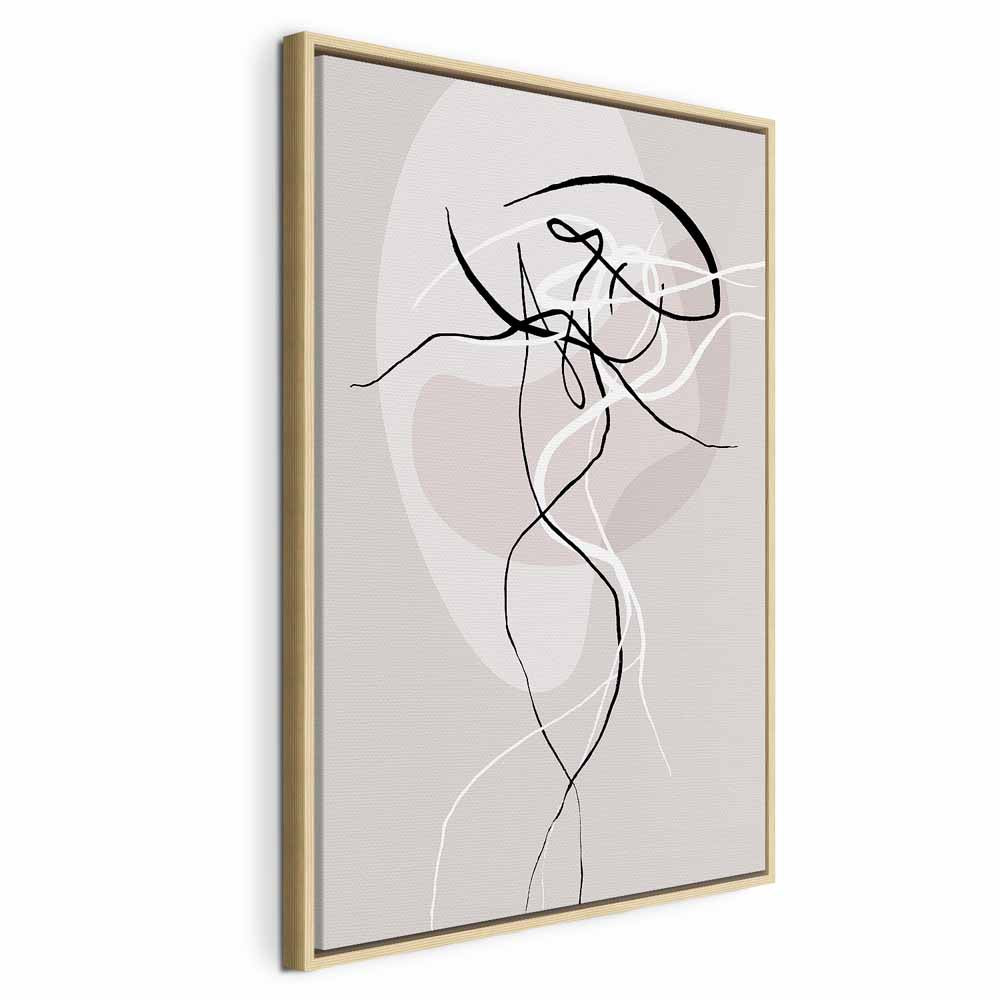 Abstract Beige Silhouette Canvas Print