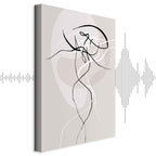 Abstract Beige Silhouette Canvas Print