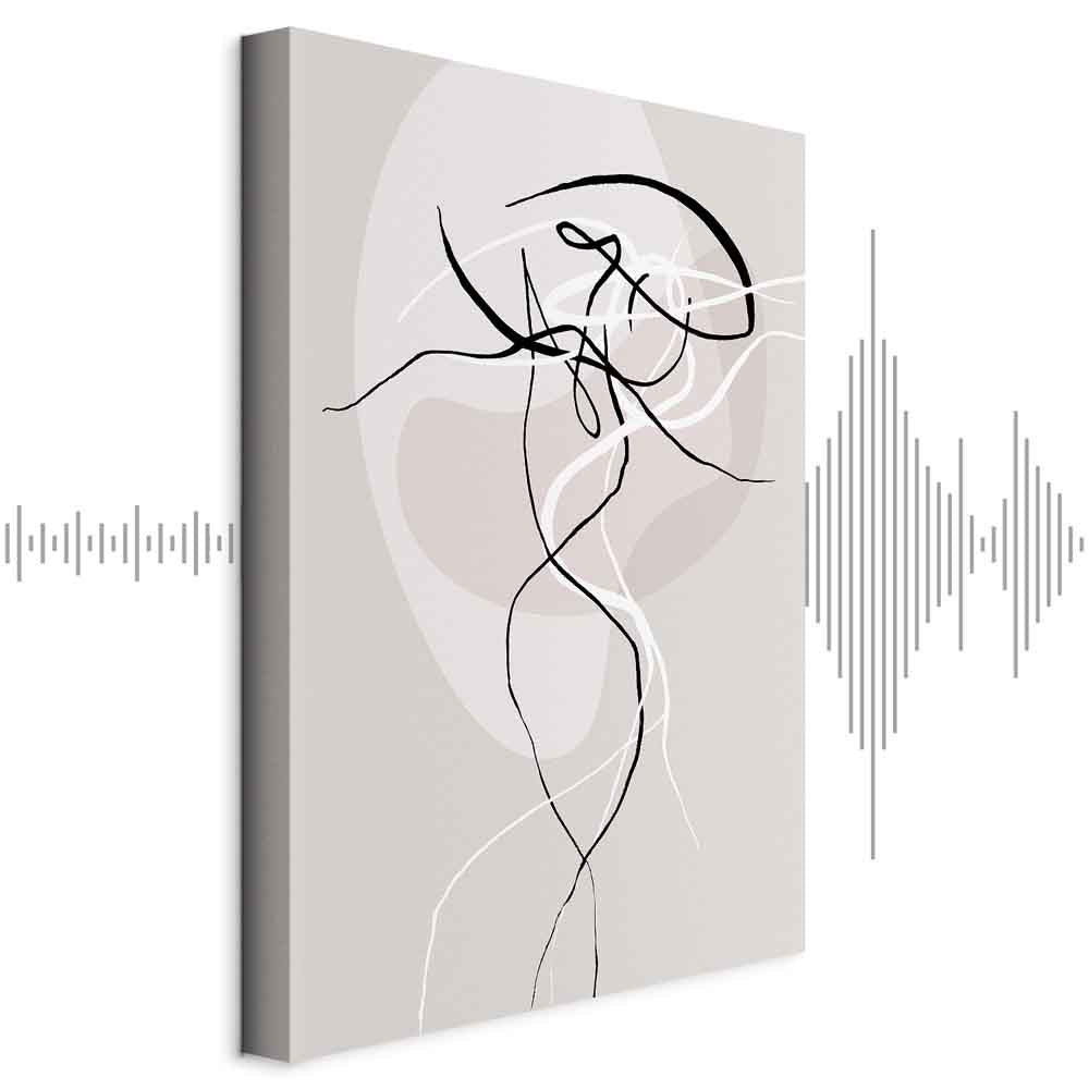 Abstract Beige Silhouette Canvas Print