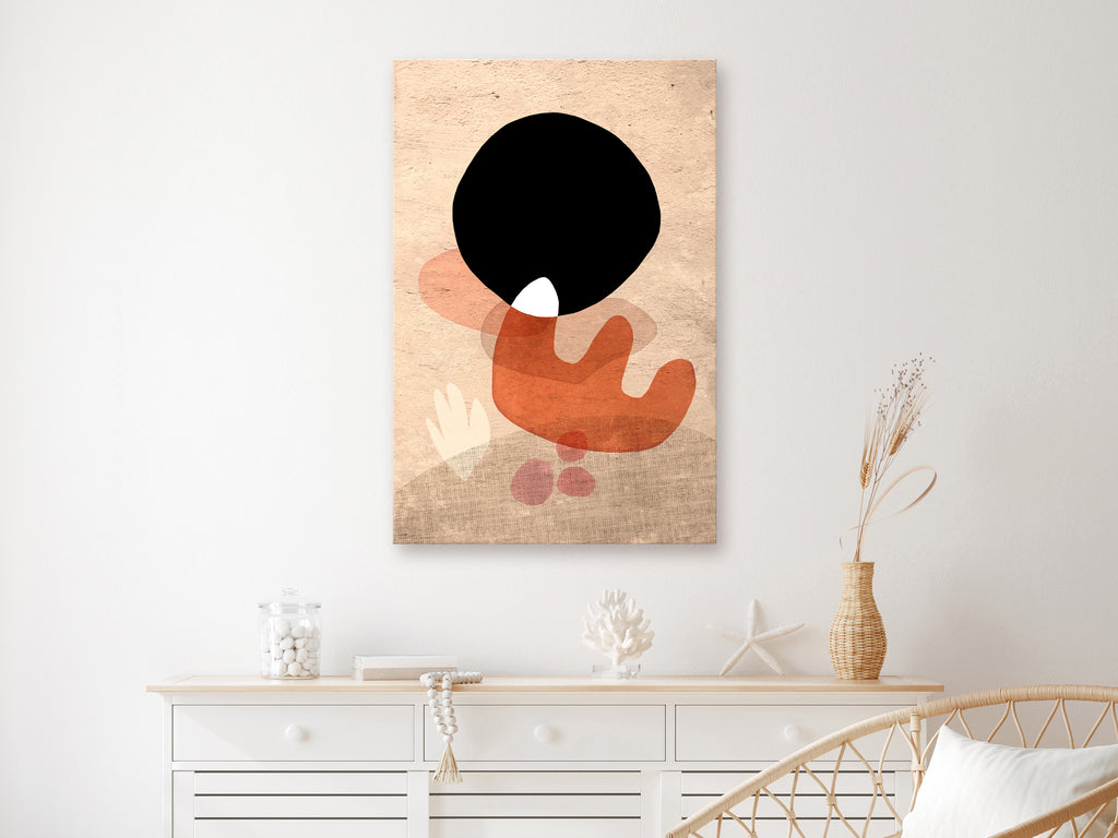 Stylish Black Stone Canvas Print for Modern Decor