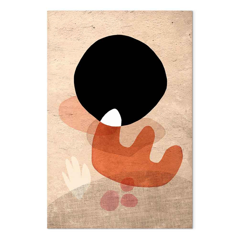 Black Stone Texture Abstract Canvas Print