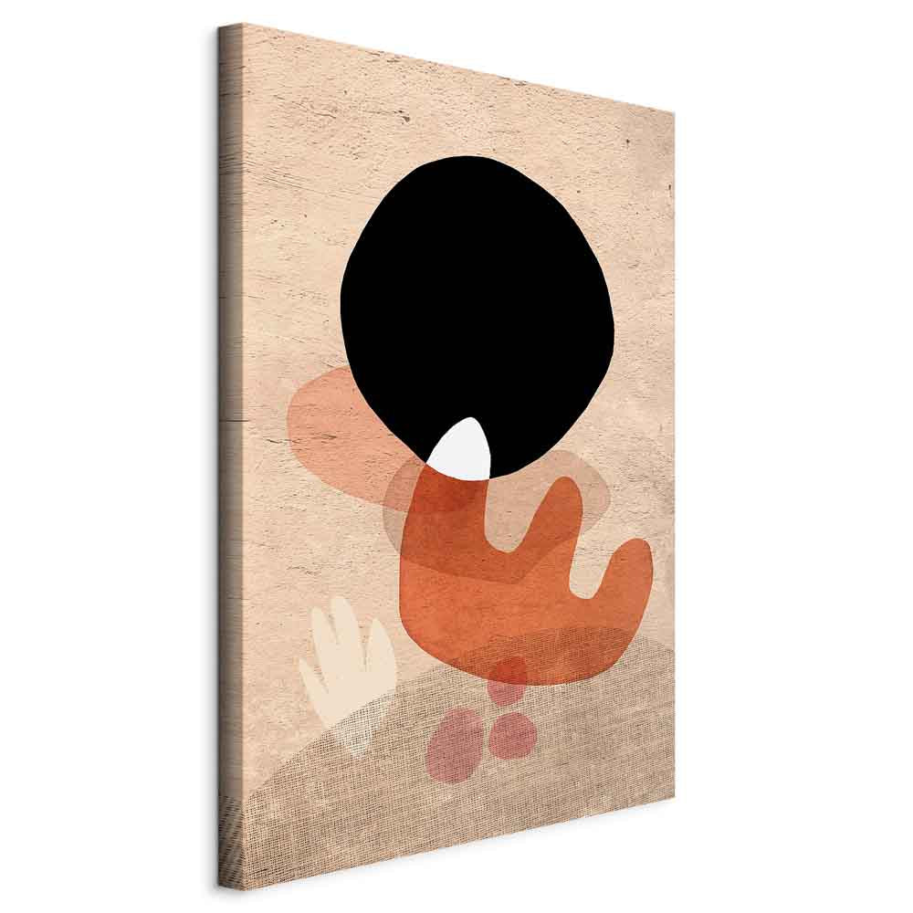 Black Stone Texture Abstract Canvas Print