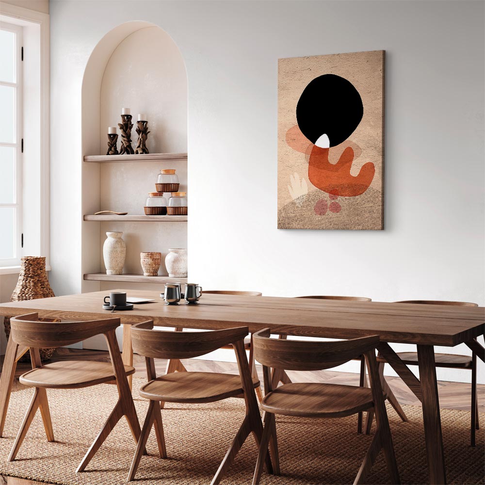 Black Stone Texture Abstract Canvas Print