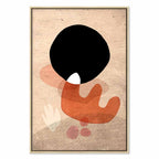 Black Stone Texture Abstract Canvas Print