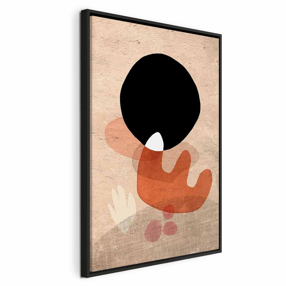 Black Stone Texture Abstract Canvas Print