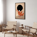 Black Stone Texture Abstract Canvas Print