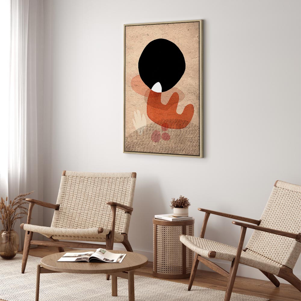 Black Stone Texture Abstract Canvas Print