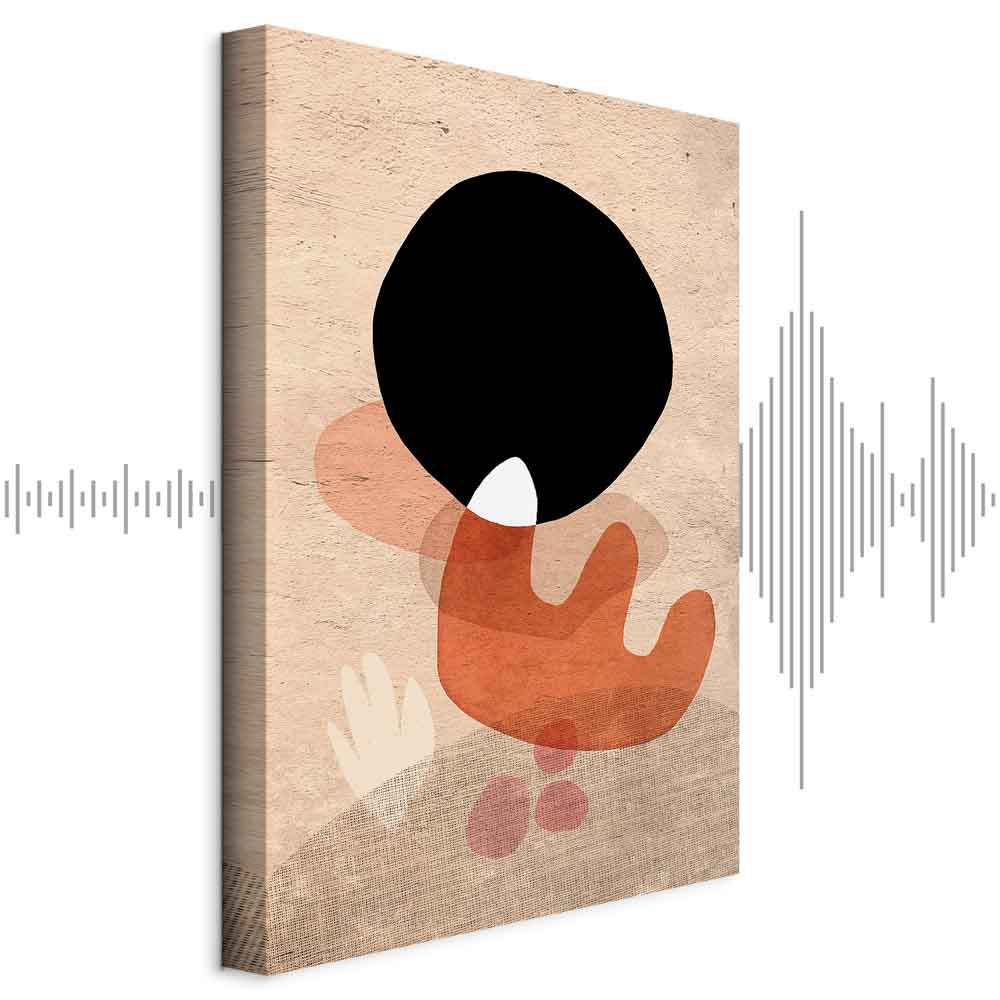 Black Stone Texture Abstract Canvas Print