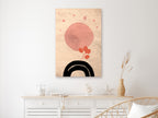 Abstract Canvas Print Featuring a Stunning Circular Bridge