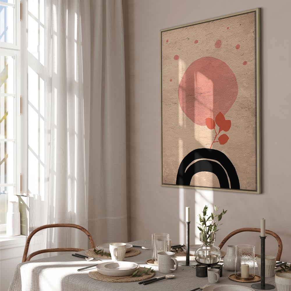 Abstract Circular Bridge Texture Canvas Print