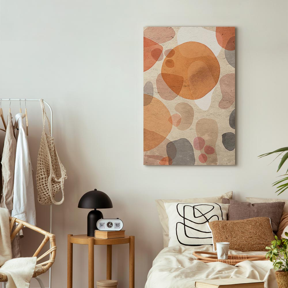 Amber Kaleidoscope Abstract Texture Canvas Print