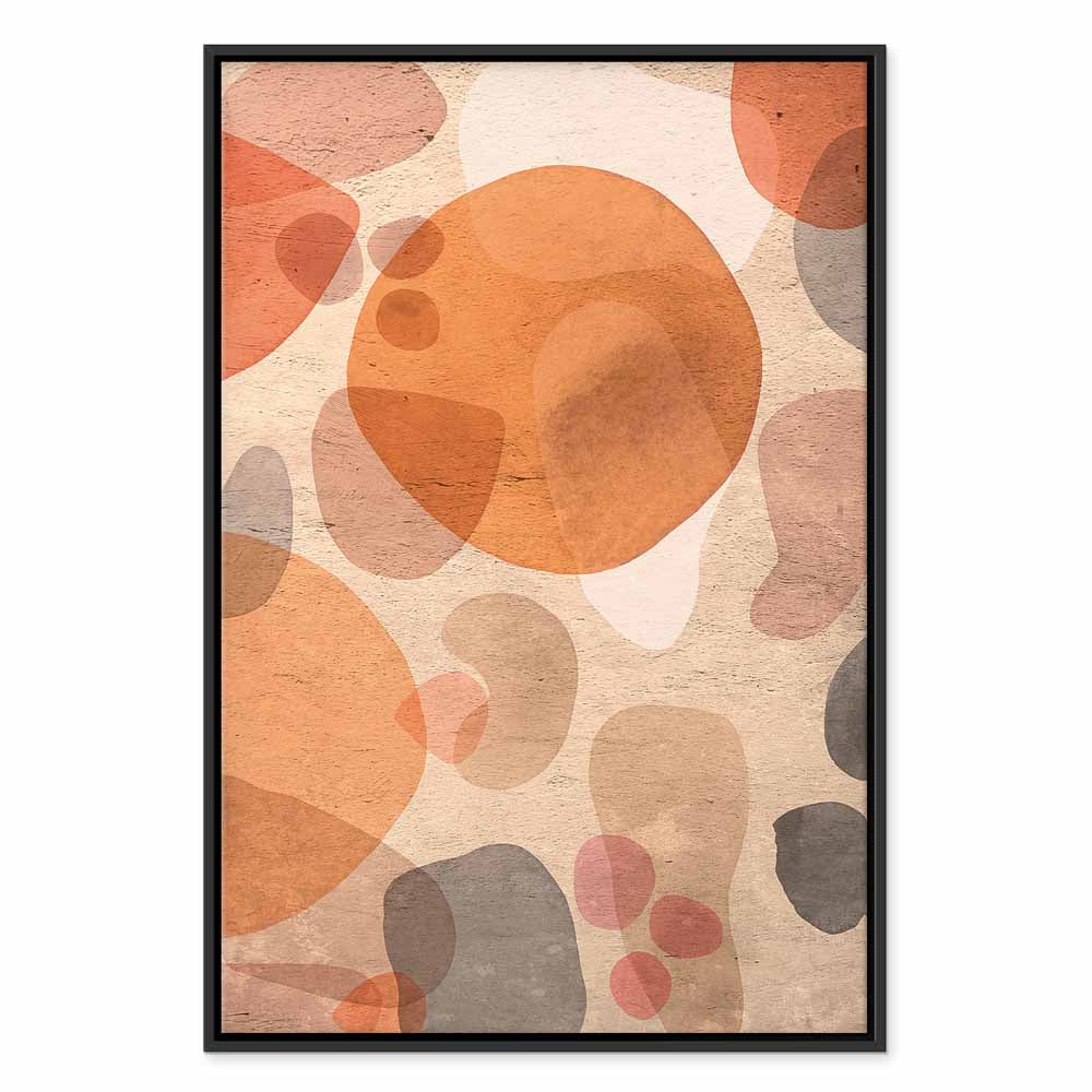 Amber Kaleidoscope Abstract Texture Canvas Print
