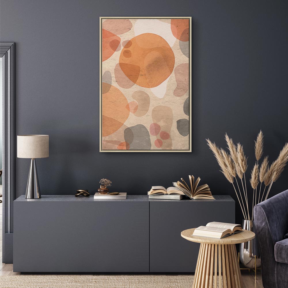 Amber Kaleidoscope Abstract Texture Canvas Print