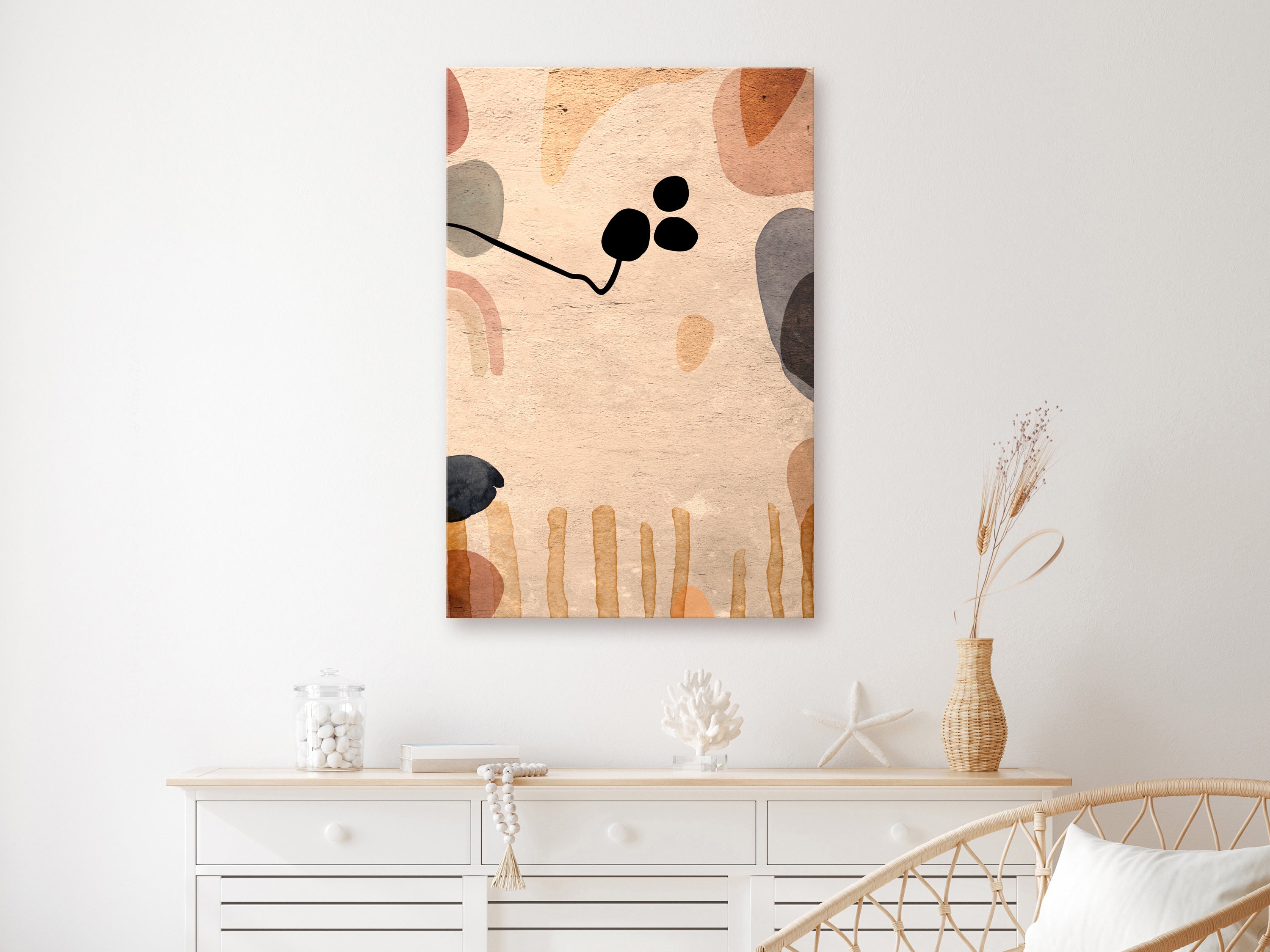 Fruity Autumn Canvas Print with Abstract Design